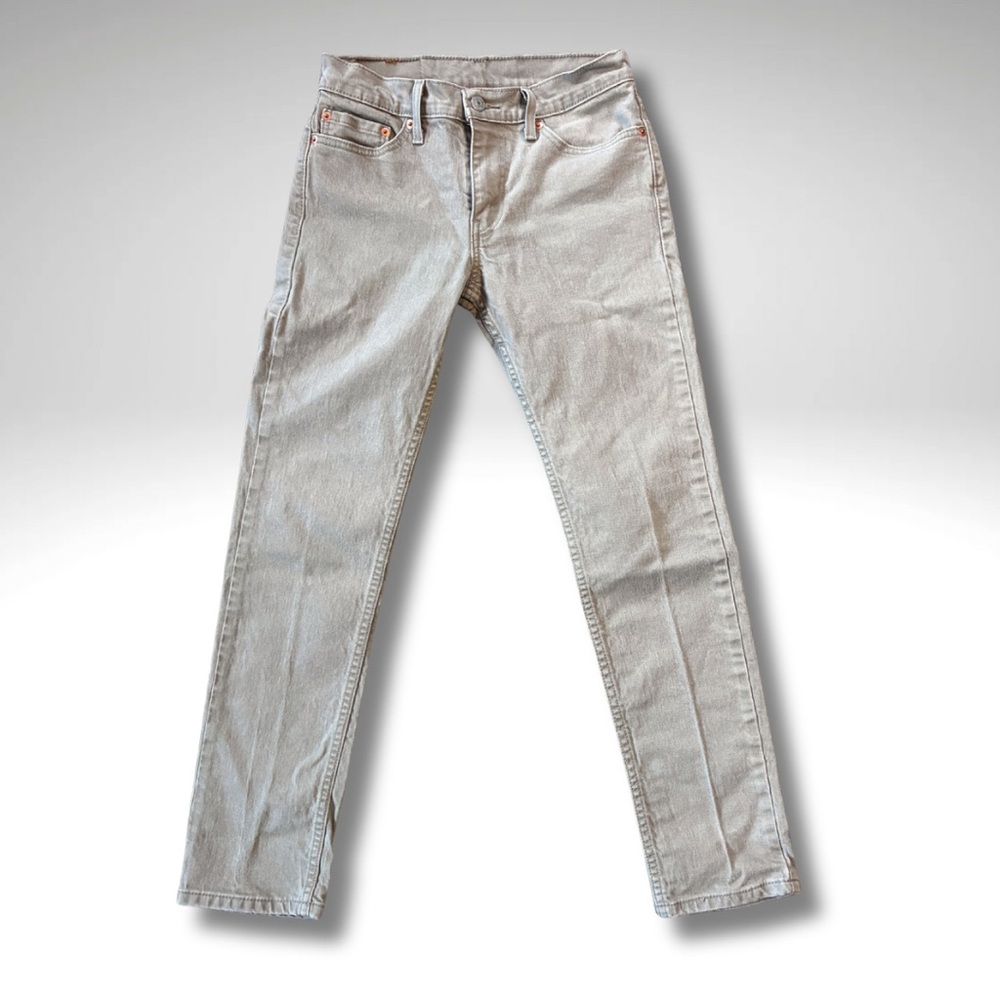 Levi’s 511 Slim Straight Neutral Taupe Gray Denim Jeans Size 28